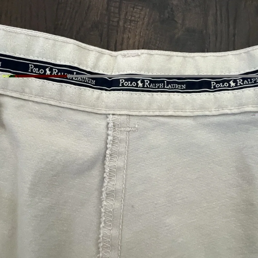 VTG Polo Ralph Lauren Andrew Pant Men's Sz 38x32‎ Khaki High Waist Pleated Chino